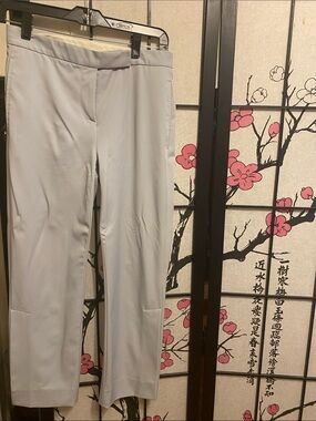 DKNY Light Gray Straight Leg Stretch Dress Pants